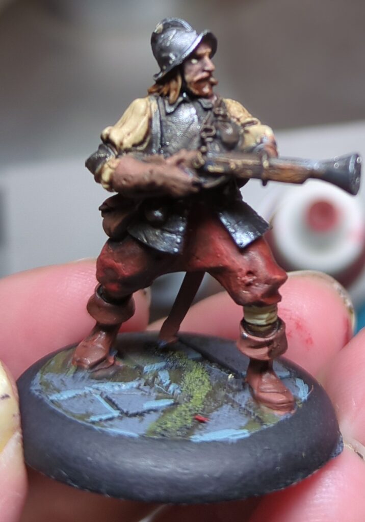 Another Hell Dorado Westerners figurine, this one holding a blunderbus.